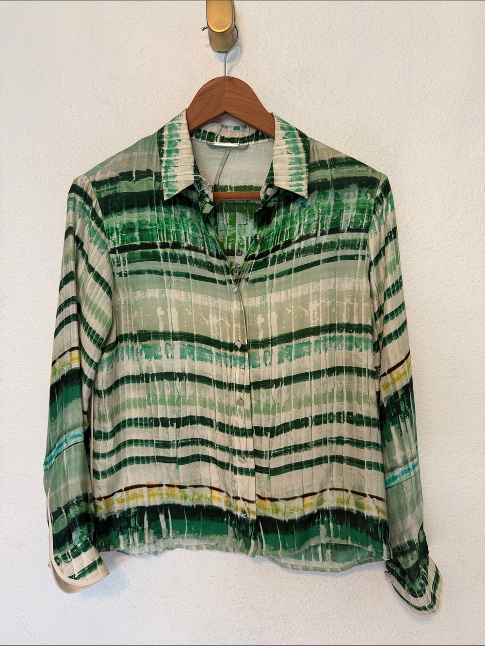 Alexis silk rayon button top